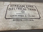 Louis Marx & Co. Stream Line Steam Type Electrical Train Set (untested)litho Tin. Fixed Price $145.00.
