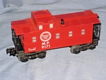 #835 - Vintage Lionel 9171 Missouri Pacific Red Caboose Lighted Interior. Fixed Price $32.50.