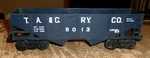 Vintage Gauge #9012 Lionel T.a.& G. Ry. Co. Hopper Car Good Used. Fixed Price $15.99.