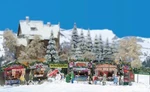 Busch 1059 Ho Scale Christmas Market (4 Wooden Cabins And Ticket Office). Fixed Price $35.55.