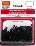 Micro-trains 00310042 Barber Roller-bearing Trucks W/med Ext. Couplers (10PR). Fixed Price $103.07.