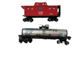 Lionel Dome Tank Rr Car Blt 1-74 Standard Oil Co. Chevron + Atsf 9163 Caboose. Fixed Price $29.99.
