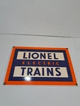 Andy Rooney Lionel Electric Trains 12X8" Metal Model Railroad Sign. Fixed Price $25.00.