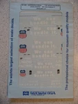 Microscale Decal Ho 87-468 Union Pacific We Can Handle It Boxcars #4 Sheet. Fixed Price $6.00.