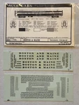 Accu-cals Ho Decal Unipak-boston & Maine Strl Pass Cars-black Lettering #H1-P36C. Fixed Price $6.50.