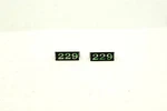 229 Number Plates, New Old Stock, Original Authentic Lionel!!! Two Pcs. Fixed Price $6.49.