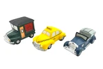 Vtg Dept 56 Heritage Village Automobiles 3PC Cars 5964-1 Taxi Delivery Truck '87. Fixed Price $14.99.