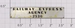 Lionel 2530-5 "railway Express Agency 2530" Plate (10). Fixed Price $20.00.