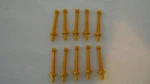 Lionel 465-6 Yellow Plastic Antenna Post-(pkg. Of 10). Fixed Price $34.95.