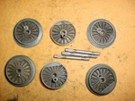 Marx Parts O27 Trains 333 1829 Smoking Steam Engine Wheel Set W/axles. Fixed Price $14.00.