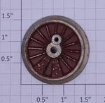 Lionel 1862-72 Gauge "general" Red Plain Wheel. Fixed Price $10.00.