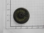 Lionel 1001M-57 Rear Baldwin Disc Plain End Wheel With Drive Boss (10). Fixed Price $40.00.
