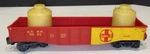 Vintage Lionel 6-9284 Santa Fe Gondola Atsf O/O27 Gauge W/ Yellow Canisters. Fixed Price $10.39.