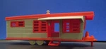 Plasticville - O/s Scale 1504/HOUSE Trailer Kit Gray Walls With Red Roof. Fixed Price $12.95.