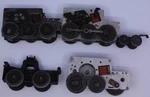 Acme 1505L2 Steam Motor Chassis Assortment - Not Working (set Of 4). Fixed Price $35.00.