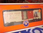 Lionel,,,,# 39252--------LENNY Dean 60TH Anniversary Boxcar. Fixed Price $42.99.