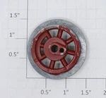 Lionel SLS-257-3X Red Spoked 1-5/8" Gauge Steam Loco Gear Wheel Needs Rim. Fixed Price $5.00.