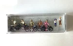 Ho Preiser Figures # 12129 Old Time Standing Bicyclists / ( C.1900 ). Fixed Price $26.95.