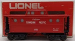Lionel 6-9165 Gauge Canadian Pacific N5C Porthole Lighted Caboose Ex/box. Fixed Price $12.75.