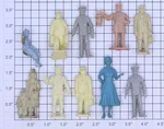 Acme 0705-1347 Gauge Railroad Worker / Passenger Figure Assortment (bag Of 10). Fixed Price $20.00.