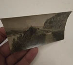 C.1900 Railroad Bridge Photo Wooden Trestle Scenic Mountain Line 4"X2.5". Fixed Price $29.95.