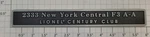 Lionel 18135-10 Adhesive Century Club Nyc F3 Diesel Display Case Nameplate. Fixed Price $10.00.