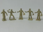 Lot Of 5 Vintage Marx Littletown Train City Rubber 30 Mm Playset Figures Workers. Fixed Price $19.99.