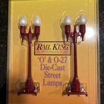 Rail King Mth Maroon 2-LAMP Set 580-2 Street Tested Wrong Box Ln See Ad. Fixed Price $15.00.