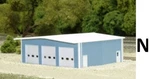 Scale Fire Station Building Kit PKS-541-8009. Fixed Price $18.99.