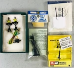 Lot Of 4 - Scale Railroad Signal Wired Traffic Lights And Street Posts. Fixed Price $37.95.