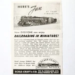 1947 Scale Craft Railroad Miniature Model Advertisement Vintage Train Toys E8J. Fixed Price $11.99.