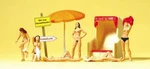 Preiser 10107 Nudist 1:87 Ho Scale Nude Sunbathers. Fixed Price $24.99.