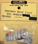 Ivers TD-3000 Ho Highway Truck 2-SLOT Disc Wheels (pack Of 10). Fixed Price $11.04.