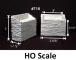 Ho Scale Bridge, Split Stone Abutment MON-718. Fixed Price $15.29.