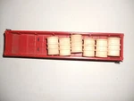 Lionel 6462-100 Bright Red Nyc Gondola- Barrels, Repo Box #2. Fixed Price $17.00.