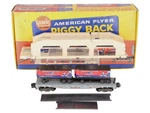 American Flyer 23830 Vintage S Piggyback Unloader With 24550 Flatcar/box. Fixed Price $36.39.