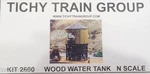 Tichy Train Group #2600 Wood Water Tower (plastic Kit) Scale. Fixed Price $18.00.