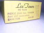 Lee Town #7037 Pierce 2500 Gal. Tank Fire Truck W/ford Lst Cab/chassis Kit 1:87. Fixed Price $49.99.