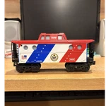 Lionel Gauge Frisco Caboose 7600 Patriotic Red White Blue Analog Blt 1-74. Fixed Price $39.95.