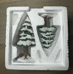 Department 56 Heritage Village Small Porcelain Pines Set Of Trees Box 5251-5. Fixed Price $15.99.