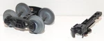 Weaver 3 Rail, Plastic Truck And Coupler (works), Roller Bearing W/ Metal Wheels. Fixed Price $13.95.