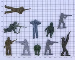 Acme 20-1111 Army Man Figure Assortment (set Of 10). Fixed Price $12.00.