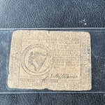1776 Eight Dollars Colonial Currency Continental Congress Signed Williams. Fixed Price $450.00.