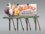 Woodland JP5796 Ho Just Plug Lighted Billboard Lanes Bowling. Fixed Price $23.99.