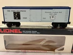 Lionel 6-19509 & O27 Alexander Graham Bell Reefer Box Car New!. Fixed Price $19.95.