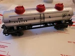 Mth Rail King O/O-27 Pennsylvania 498748 Triple Dome Tank Car Item No. 30-4037-1. Fixed Price $25.00.