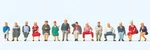 Preiser 10524 Ho 1:87 Seated Travelers. 14 Figures. Fixed Price $24.99.