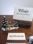 Christmas Snow Village Accessory Mill Creek Park Bench #52654 Nib. Fixed Price $24.99.