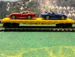 Lionel 6-17527 Flatcar W/ Red & Blue Dodge Vipers New In Box. Fixed Price $23.00.