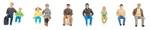 Faller 151663 Gauge H0 Figures 9 Seated People New Ovp 1:87. Fixed Price $15.86.